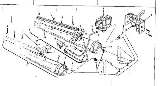Burner And Manifold Assembly Diagram and Parts List for 86764751  Frigidaire Furnace