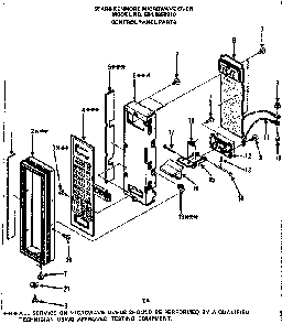 Control Panel Parts Diagram and Parts List for 5649958210  Kenmore Microwave