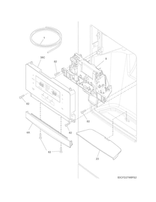 Part Location Diagram of 242058231 Frigidaire Control Board & Housing Assembly