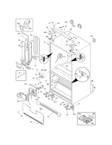 Cabinet Diagram and Parts List for FGHB2866PF1  Frigidaire Refrigerator