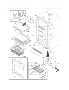 Cabinet Diagram and Parts List for GLFH17F8HWL  Frigidaire Freezer