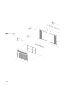 Part Location Diagram of 5304525524 Frigidaire FRONT ASSEMBLY