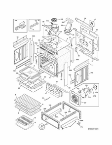 Body Diagram and Parts List for 79032613311  Kenmore Range