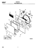 P16D0018 FRONT PANEL, DOOR Diagram and Parts List for FDEB55RGS0  Frigidaire Dryer