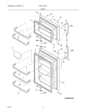 DOOR Diagram and Parts List for FRT21C5AQF  Frigidaire Refrigerator