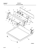 CONTROL PANEL Diagram and Parts List for FDES69RHW1  Frigidaire Dryer