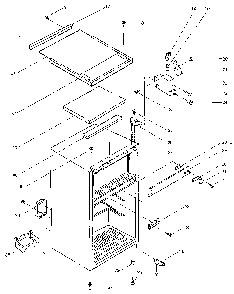 Cabinet Diagram and Parts List for 5648982980  Kenmore Refrigerator