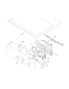 Controls/top Panel Diagram and Parts List for EIMGD60LSS0  Electrolux Dryer