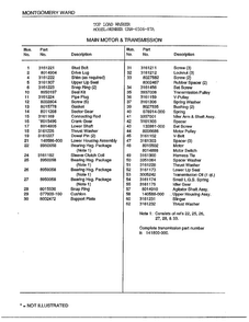Main Motor And Transmission Page 2 Diagram and Parts List for 6506-87A  Frigidaire Washer