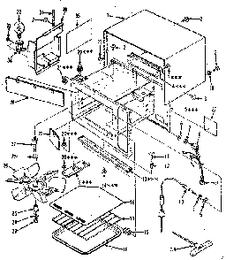 Cabinet Parts Diagram and Parts List for 5648898310  Kenmore Microwave