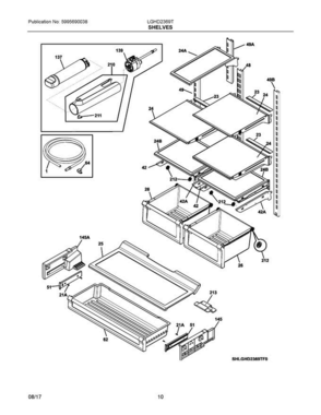 Part Location Diagram of 5304512642 Frigidaire FLIP SHELF