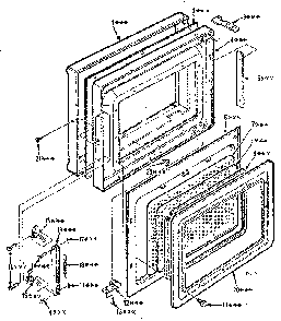 Door Parts Diagram and Parts List for 5648988310  Kenmore Microwave