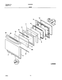 DOOR Diagram and Parts List for GSG3PZBBA  Frigidaire Range