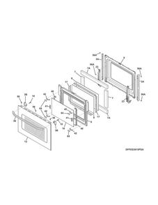 Door Diagram and Parts List for CFES3025PSG  Frigidaire Range