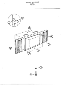 Room Air Conditioner Page 9 Diagram and Parts List for 5117A  Frigidaire Air Conditioner