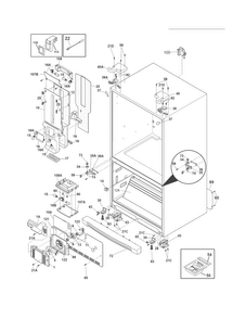 Cabinet Diagram and Parts List for EI23BC36IB7  Electrolux Refrigerator