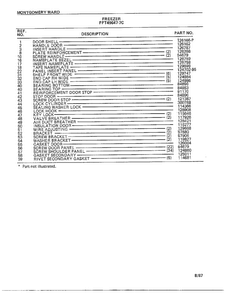 Freezer Page 4 Diagram and Parts List for 49647-7C  Frigidaire Freezer