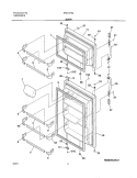 DOORS Diagram and Parts List for FRT21P5AQ2  Frigidaire Refrigerator