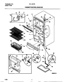 CABINET / CONTROLS / SHELVES Diagram and Parts List for TFU14F7BW2  Tappan Freezer