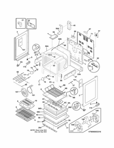 Body Diagram and Parts List for 79095059310  Kenmore Range