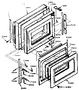 Door Parts Diagram and Parts List for 5648788691  Kenmore Microwave