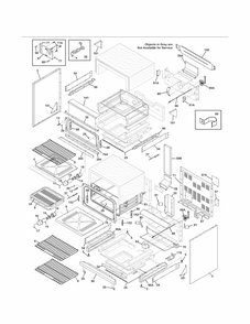 Body Diagram and Parts List for 79078023300  Kenmore Range