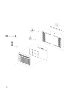 Recommended Spare Parts Diagram and Parts List for FFRA0522Q11  Frigidaire Air Conditioner