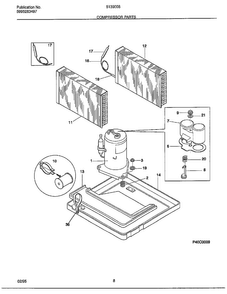 Compressor Parts Diagram and Parts List for 5139008A  Frigidaire Air Conditioner