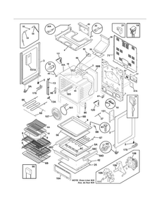 Body Diagram and Parts List for EW30DF65GSN  Electrolux Range