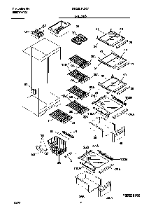 Shelves Diagram and Parts List for WRS20MQRCW0  Westinghouse Refrigerator