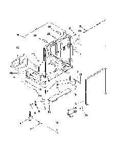 Tub And Frame Diagram and Parts List for 66513963K017  Kenmore Dishwasher