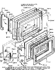 Door Parts Diagram and Parts List for 5649988210  Kenmore Microwave