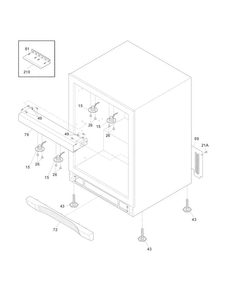 Cabinet Diagram and Parts List for EI24RD65KS1  Electrolux Refrigerator