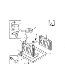 Compressor Diagram and Parts List for FAL124J1A1  Frigidaire Air Conditioner