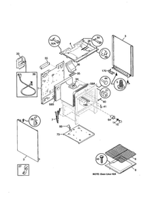 Body Diagram and Parts List for NHP05AMM  Tappan Range