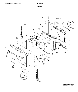 Door Diagram and Parts List for FFIF3054TSE  Frigidaire Range