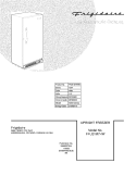 COVER Diagram and Parts List for FFU21M7HWM  Frigidaire Freezer