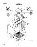 LOWER CABINET / TOP Diagram and Parts List for MLXG42RED4  Frigidaire Washer Dryer Combo