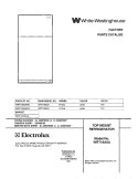 COVER Diagram and Parts List for WRT18A0AW2  Westinghouse Refrigerator