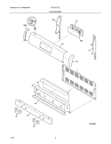 BACKGUARD Diagram and Parts List for FGFL67DCL  Frigidaire Range