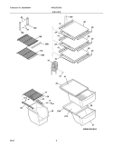 SHELVES Diagram and Parts List for WRS3R3EW9  Westinghouse Refrigerator