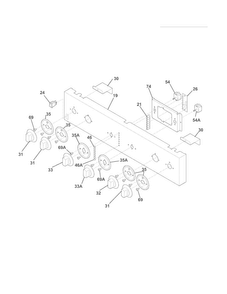 Backguard Diagram and Parts List for E30DF7CGPS5  Electrolux Range