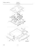 TOP / DRAWER Diagram and Parts List for FES365ECD  Frigidaire Range
