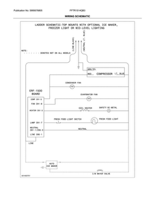 Wiring Schematic Diagram and Parts List for FFTR1514QB3  Frigidaire Refrigerator