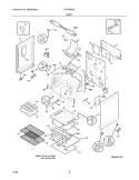 BODY Diagram and Parts List for FGF364KSC  Frigidaire Range