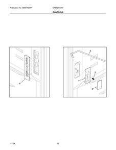 Controls Diagram and Parts List for GRBN2012AF  Frigidaire Refrigerator