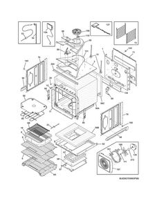 Upper Oven Diagram and Parts List for EW27EW65PSB  Electrolux Wall Oven