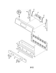 Backguard Diagram and Parts List for FFGF3051LSG  Frigidaire Range