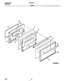 DOOR Diagram and Parts List for FGF335CESB  Frigidaire Range