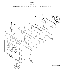 Door Diagram and Parts List for 79092562810  Kenmore Range